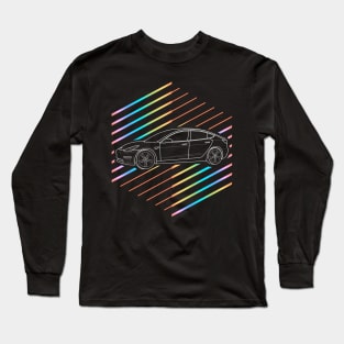 Retro 80s Electric Car Long Sleeve T-Shirt